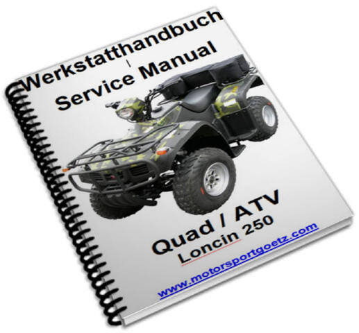 Download workshop manual, repair manual Loncin, Jianshe, Bashan 250 Quad ATV