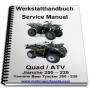 Werkstatthandbuch, Reparaturanleitung Jianshe, Puma, Yamaha Bear Tracker, JS 225 - 250 - 300 u.ä. Quad ATV (Download/CD/ausgedruckt)