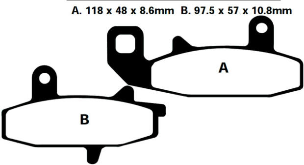 Suzuki DR 650 year 91-96 Brake Pads front