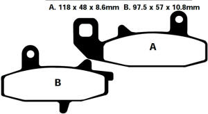Suzuki DR 650 year 91-96 Brake Pads front