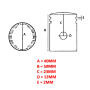 Piston for Herkules / Sachs 50ccm 40mm / 12mm piston pin Sachs Optima