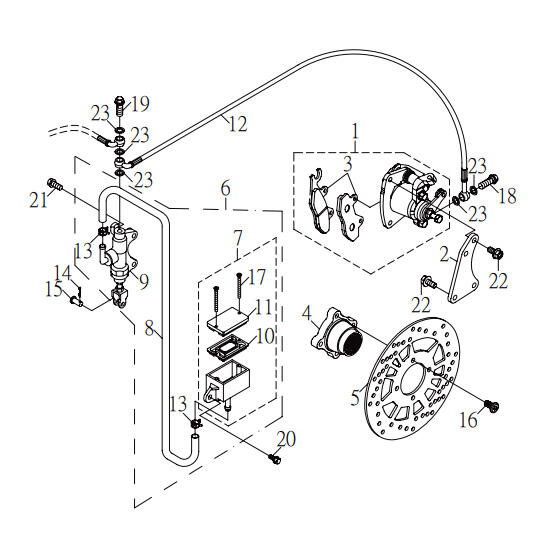 Brake caliper rear SMC 300 titan / Captain