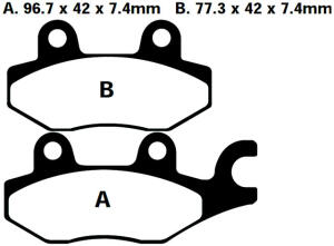 Bremsscheibe vorne+ hinten für Yamaha YFM 700 R Raptor ab 13 mit Bremsbeläge Komplettset