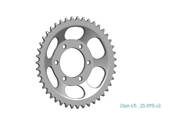 Rear sprocket Zündapp GTS 50 Hai 50 Sport Typen 517 529