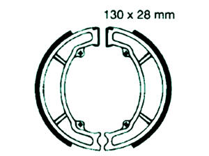 Bremsbacken für Yamaha DT 80 LC hinten, DT 125 LC/MX vorne/hinten Bremsbeläge