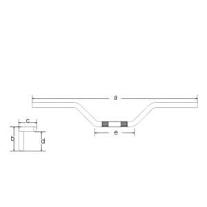 Lenker Superbike Alu 22mm KAWASAKI KFX, Z, KLE, ER-6, KLR, ZR Titan