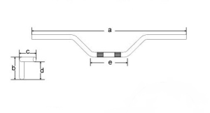 Stahllenker Superbike Comfort Alulook TRW 22mm HONDA CX, CB F Hornet, NC, NT, NX -Dominator,
