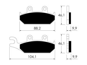 Bremsbelag vorne Yamaha XT 600 E/K 90-03 / XTZ 660 Tenere...