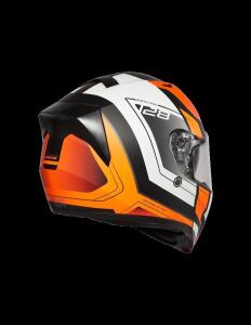 Helmet Strada Advanced orange-black with sun visor  54-XS