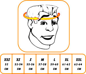 Helmet Strada Advanced orange-black with sun visor  54-XS