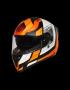 Helmet Strada Advanced orange-black with sun visor  54-XS