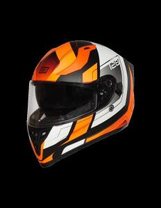 Helmet Strada Advanced orange-black with sun visor  60-L