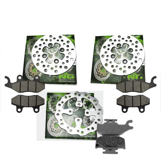 Bremsscheibe vorne und hinten für Yamaha YFM 700 R Raptor bis 12 mit Bremsbeläge Komplettset