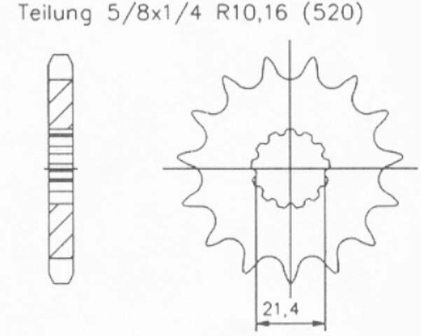 Ritzel 13 Zähne für Aprilia RS 250 Extrema alle