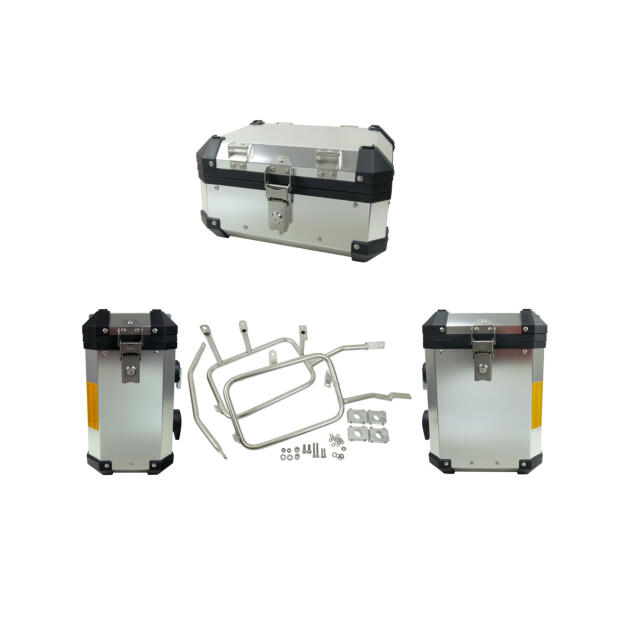 Kopie von Koffer Satz mit TopCase Aluminium BMW R1200 GS 45+38+33Liter