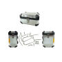Kopie von Koffer Satz mit TopCase Aluminium BMW R1200 GS 45+38+33Liter