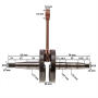 Kurbelwelle für Puch Maxi 50 s / Z-one / Z-two neue Modelle