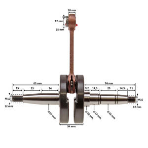 Kurbelwelle verstärkt für Puch Maxi E50 Z-one...