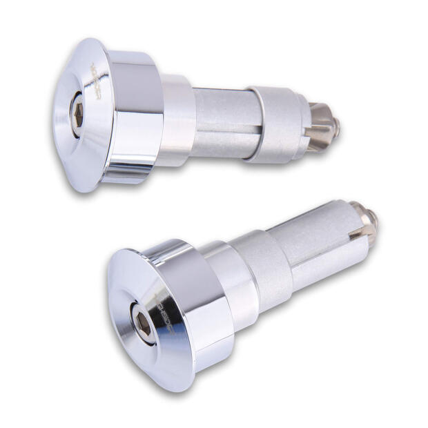 Lenkerenden HIGHSIDER DOT chrom universell passend 12 - 21 mm