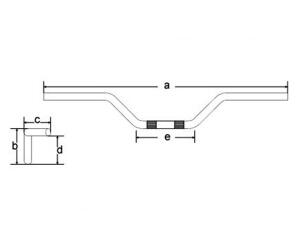 Handlebar for Honda MBX 50 / MBX 80 black