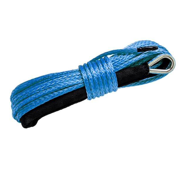 Synthetisches Seil blau mit Ummantelung für Seilwinden, 6mm x 10m ATV UTV Quad 4x4 Offroad