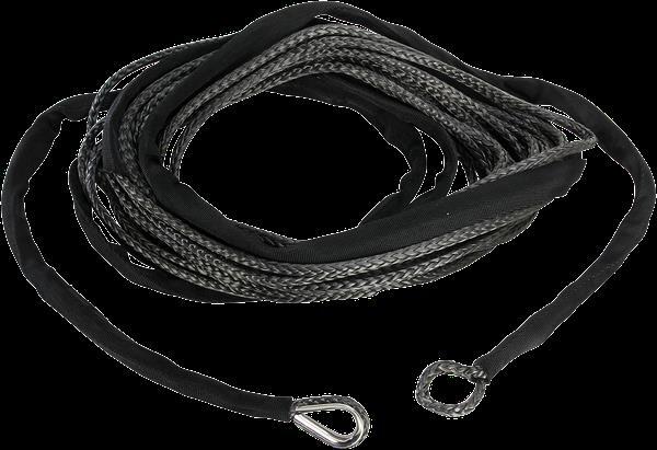 Synthetisches Seil schwarz mit Ummantelung für Seilwinden, 6mm x 10m ATV UTV Quad 4x4 Offroad