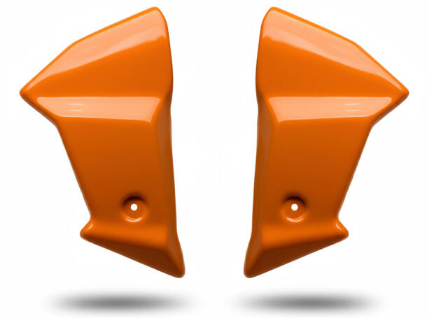 Radiator cowling for Kawasaki KFX 450 08-14 orange pair