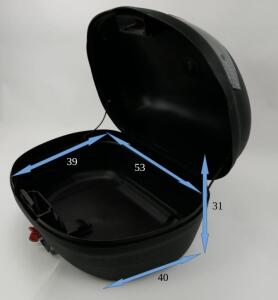 Top Case Box 50 Liter mit Halteplatte Quad ATV Roller Motorrad 2 Helme