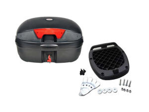 Top Case Box 50 Liter mit Halteplatte Quad ATV Roller Motorrad 2 Helme