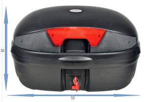 Top Case Box 50 Liter mit Halteplatte Quad ATV Roller Motorrad 2 Helme