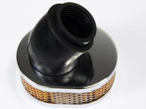 Luftfilter Oval chrom 28/35mm 45 Grad Klassik