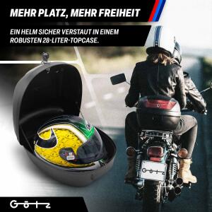 Top Case 28 Liter Helmkoffer schwarz für Ducati Motorrad
