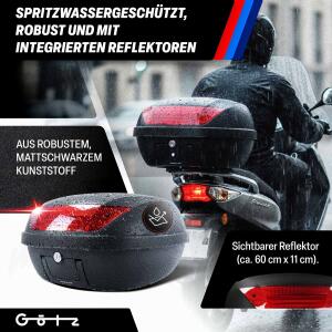 Top Case XXL Motorradkoffer 52 Liter für 2Helme Roller, Motorrad, Quad