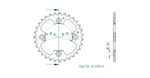 Kettensatz Herkules Adly Hurricane 450 / 500S Z.14-31 X-Ring