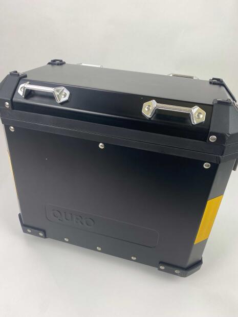 Koffer Tourenkoffer Seitenkoffer Aluminium 38Liter schwarz vormontiert B-Ware