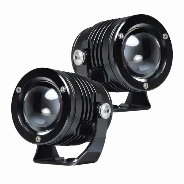 Zusatzscheinwerfer LED für Motorrad Quad komplett Set E-Prüfzeichen