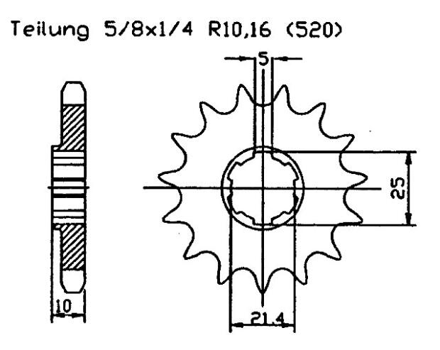 Kettenrad Z.15 für Cagiva 600 Canyon 1996-1999
