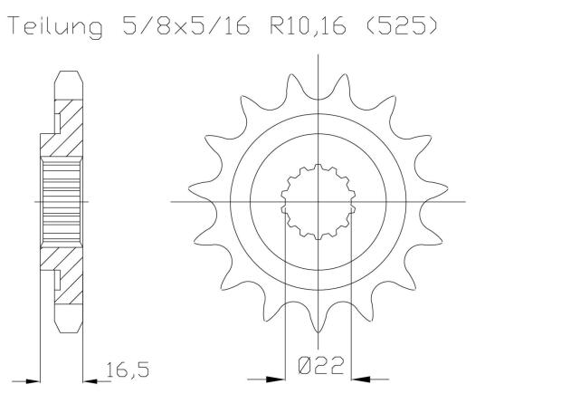 Ritzel für Ducati 749 / 999 S / AMA Zähnezahl 15
