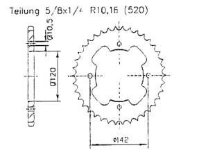 Kettenrad Z.11 für GASGAS 125 TXT Pro 2002-2008