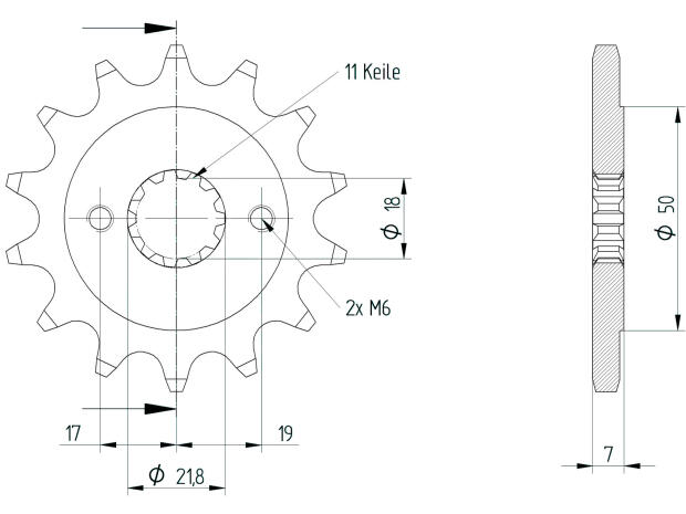 Ritzel Z.14 für Honda 250 CBR R 2011-2014