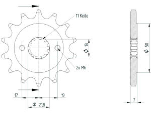 Ritzel Z.14 für Honda 250 CBR R 2011-2014