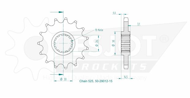 Ritzel Z.15 für Honda 750 CB F2-1 2001-2003