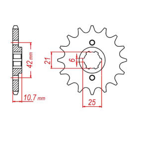 Ritzel für Honda CB 650 Zähnezahl 16