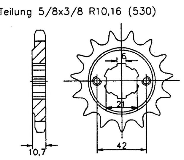 Ritzel für Honda CBX 1000 B,C ProLink SC06 Zähnezahl 18