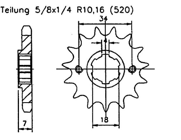 Ritzel für Honda MBX 125 F Zähnezahl 13