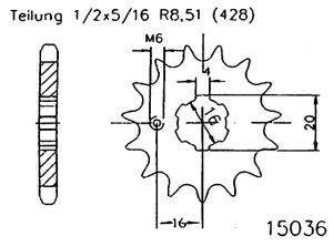 Ritzel für SMC RAM Kasea Skyhawk 50 Zähnezahl 19