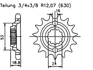 Ritzel für Kawasaki GPZ 1000 RX (ZX1000 A1-A3)## 630...
