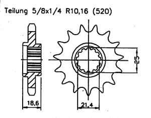 Ritzel Z.15 für Kawasaki 750 Z (ZR750...