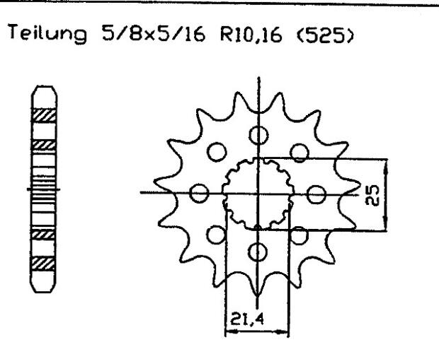 Kettenrad Z.15 für Kawasaki 750 ZR C5, D1,D2 Zephyr 1995-1999