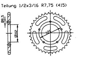 Ritzel für KTM SX 50 Zähnezahl 10